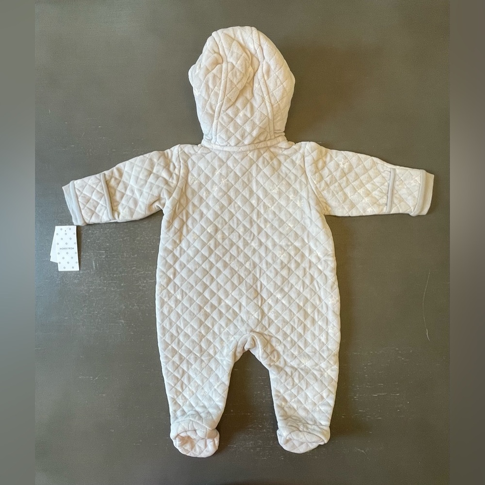 Nordstrom Quilted Grey Baby Bunting - Picture 3 of 6